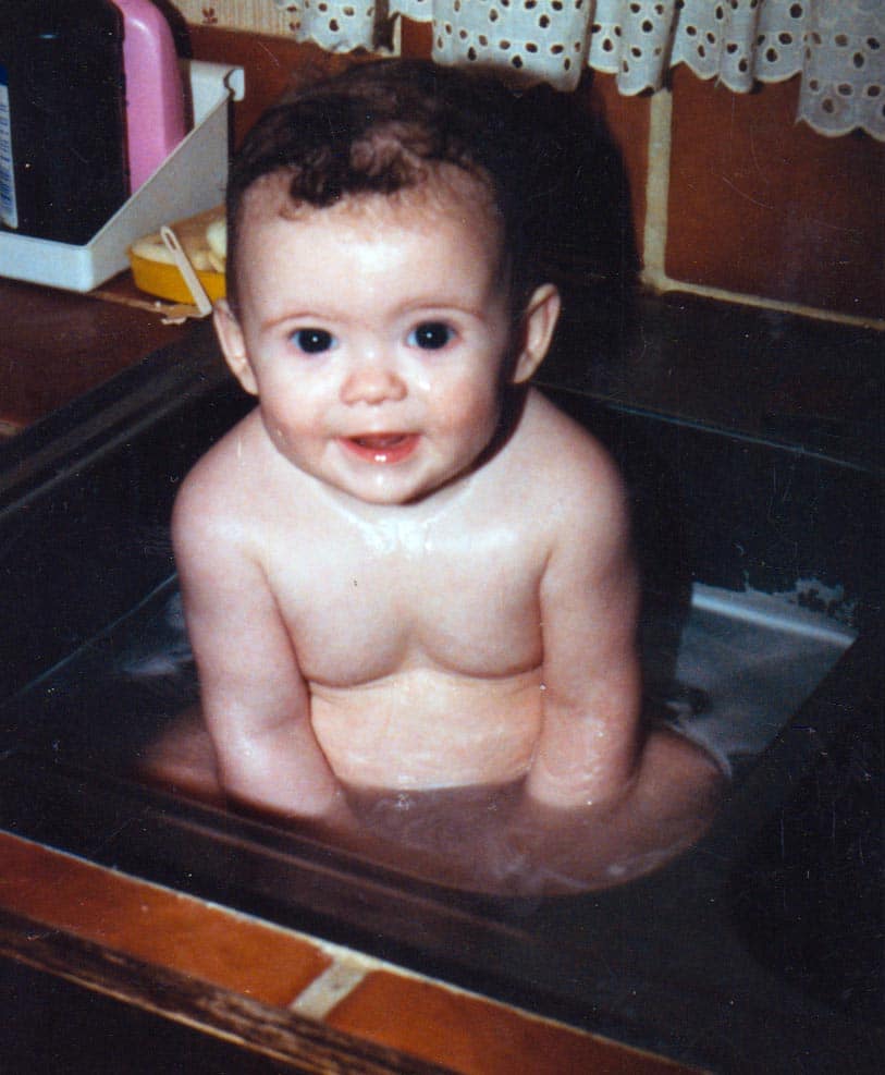 Liz as an infant