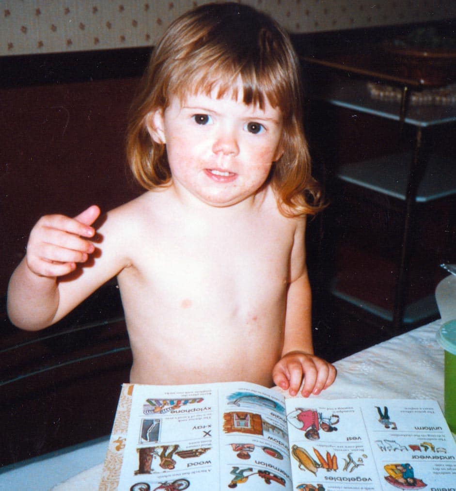 Liz as a toddler